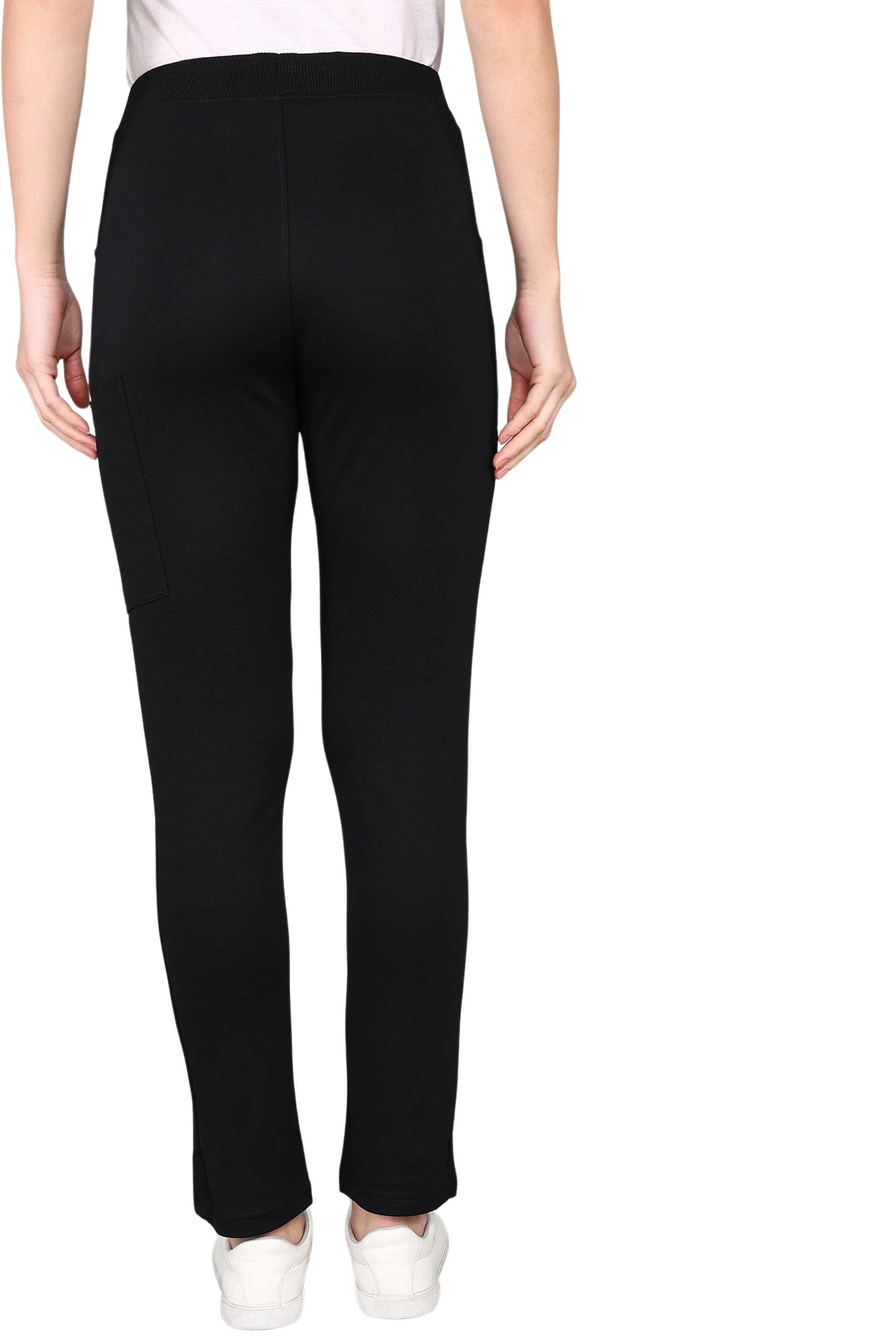 Women's Black Medical Scrub Set - Stretchable Top & Standard Bottom - Supermedic