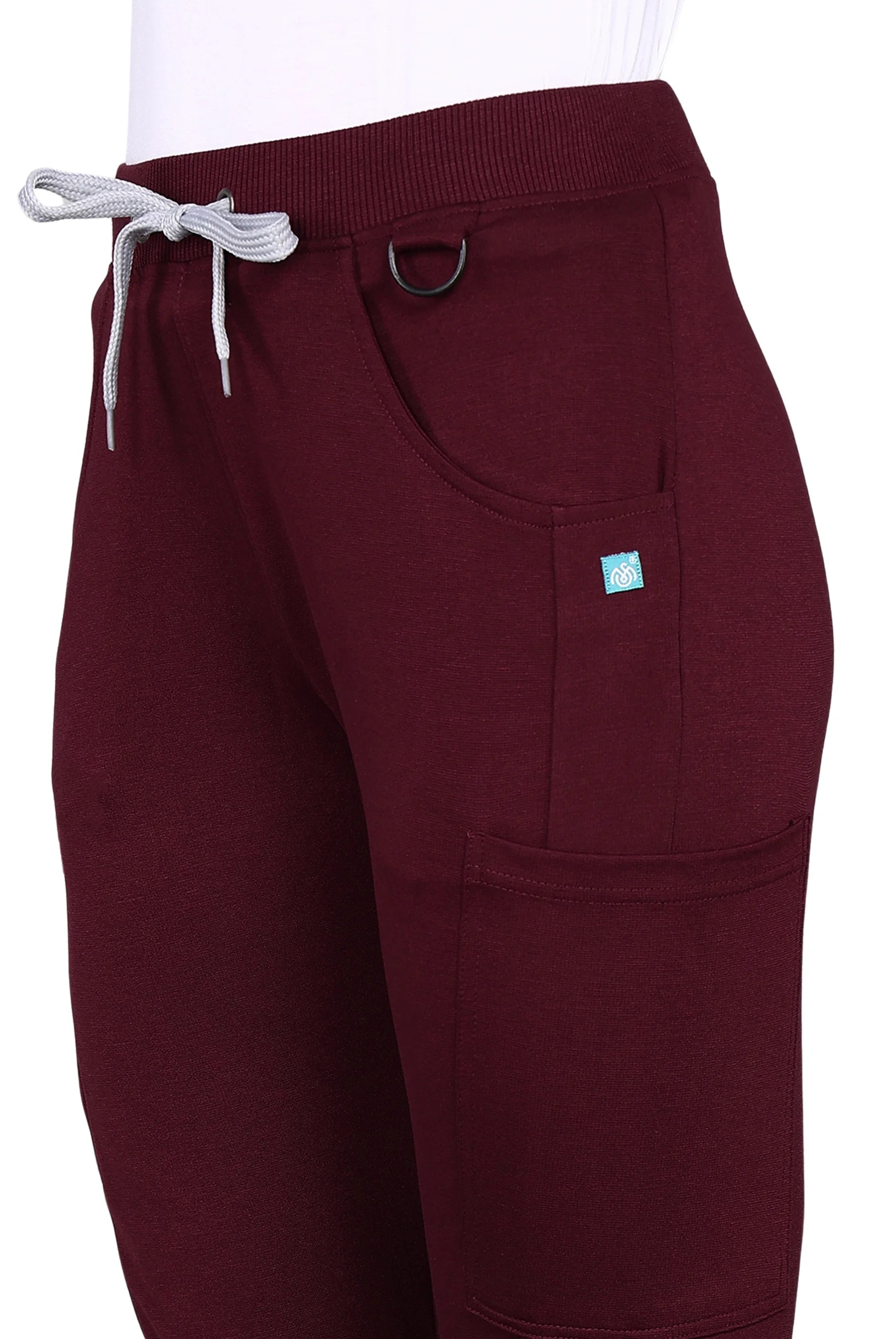 Maroon jogger scrub set designed for professional use.