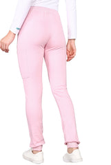 Stylish Pink Jogger Scrub Set with relaxed fit