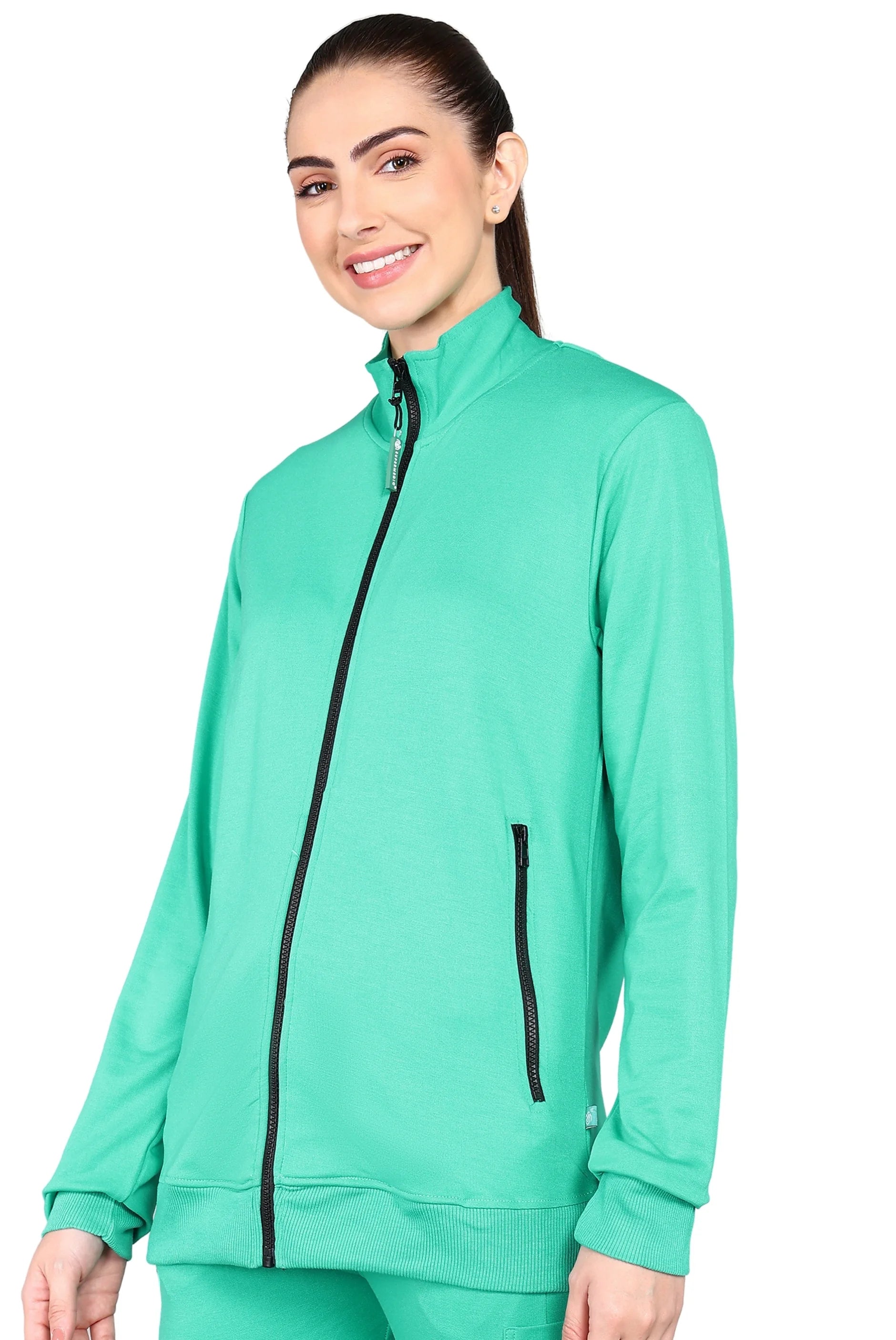 Women's Green Wrinkle-Free Scrub Jacket - Supermedic