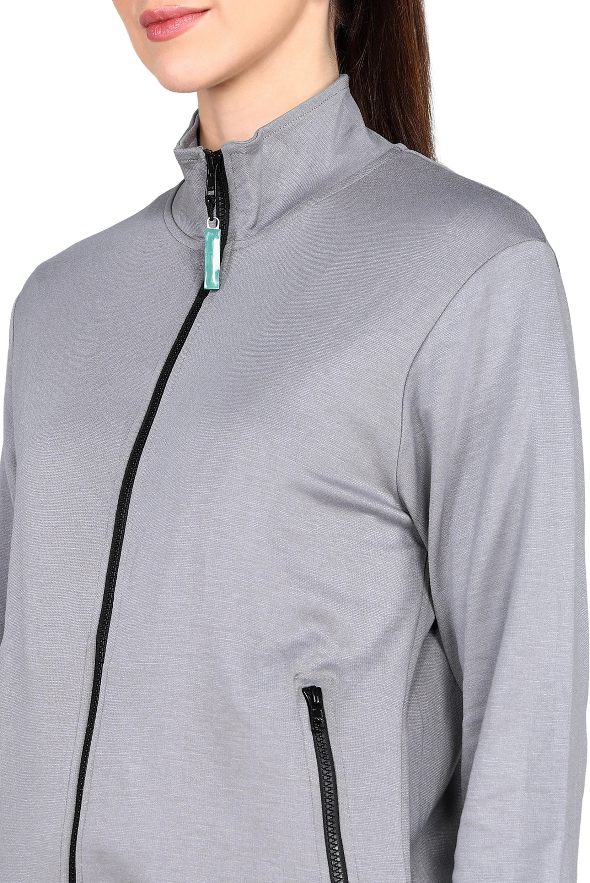 Women's Grey Wrinkle-Free Scrub Jacket - Supermedic