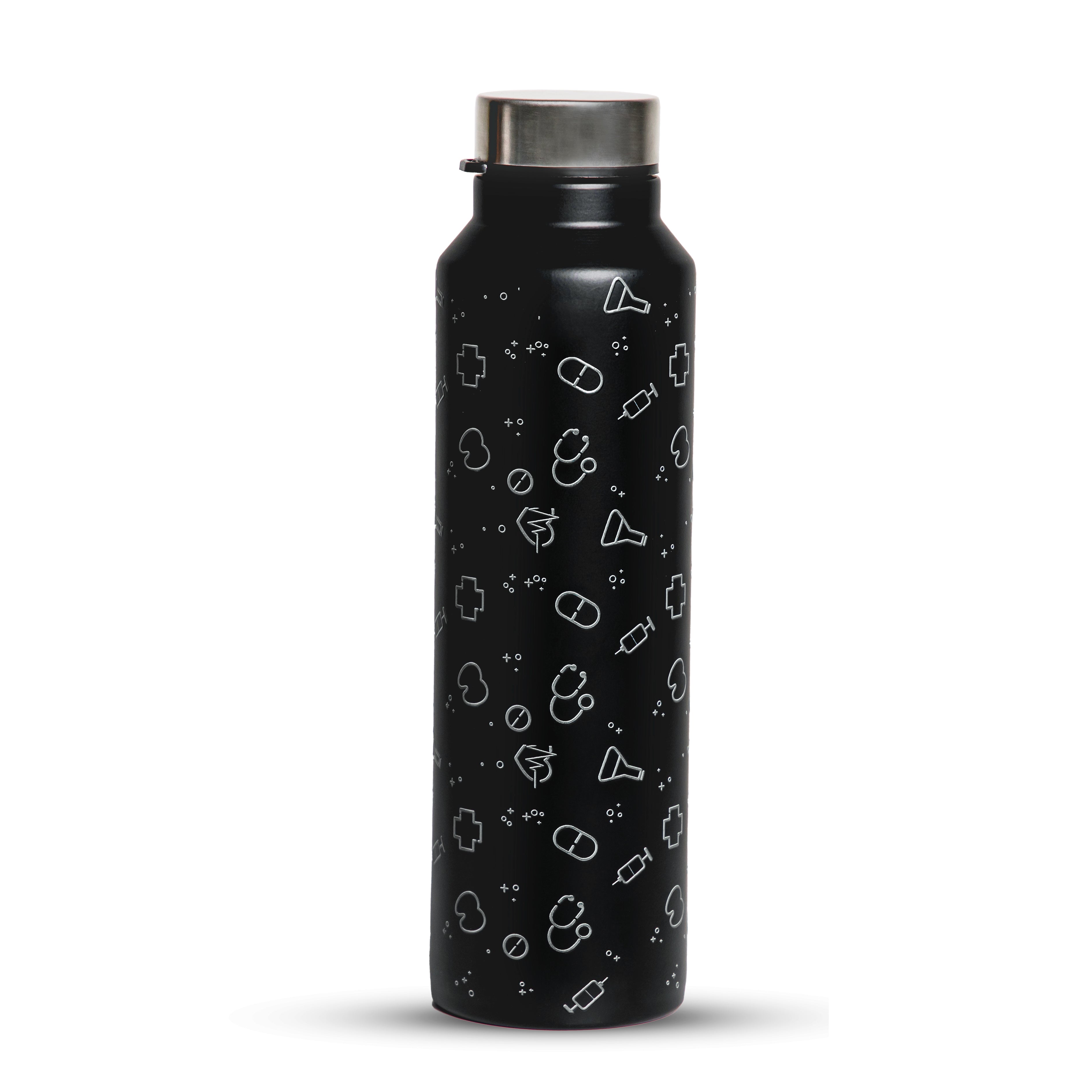 Customized Stainless Steel Water Bottle - Black