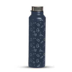 Customized Stainless Steel Water Bottle - Navy Blue