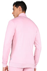 Fade Resistant Men's Pink Scrub Jacket - Supermedic