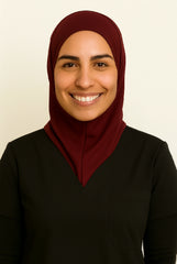 Maroon Scrub Hijab with Stethoscope Slit For Women