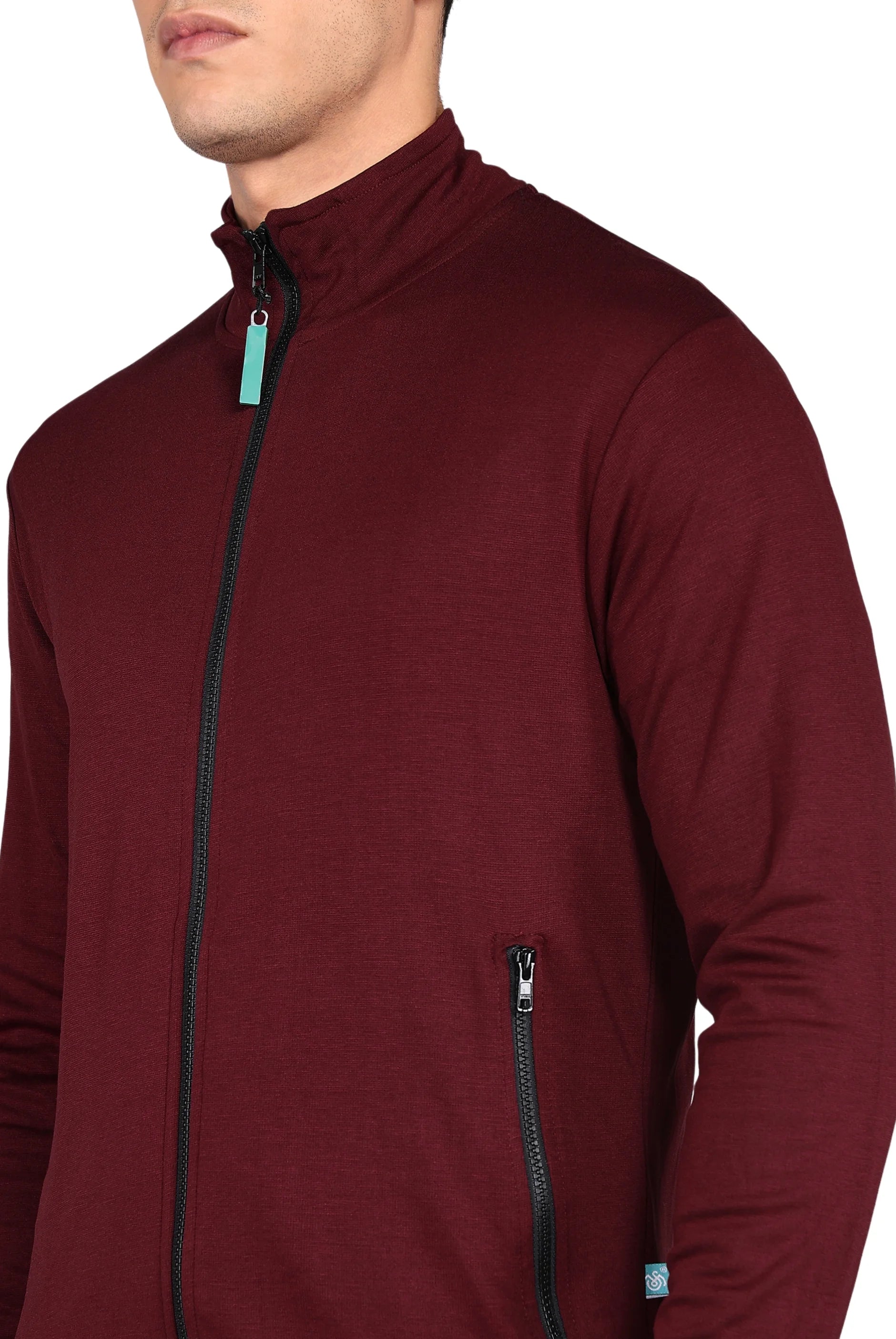 Maroon Scrub Jacket For Men With Personalized Embroidery - Supermedic