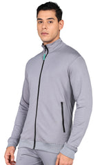 Personalized Perfect Fit Grey Scrub Jacket For Men - Supermedic