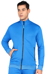 Royal Blue Scrub Jacket For Men With Two Side Pockets - Supermedic