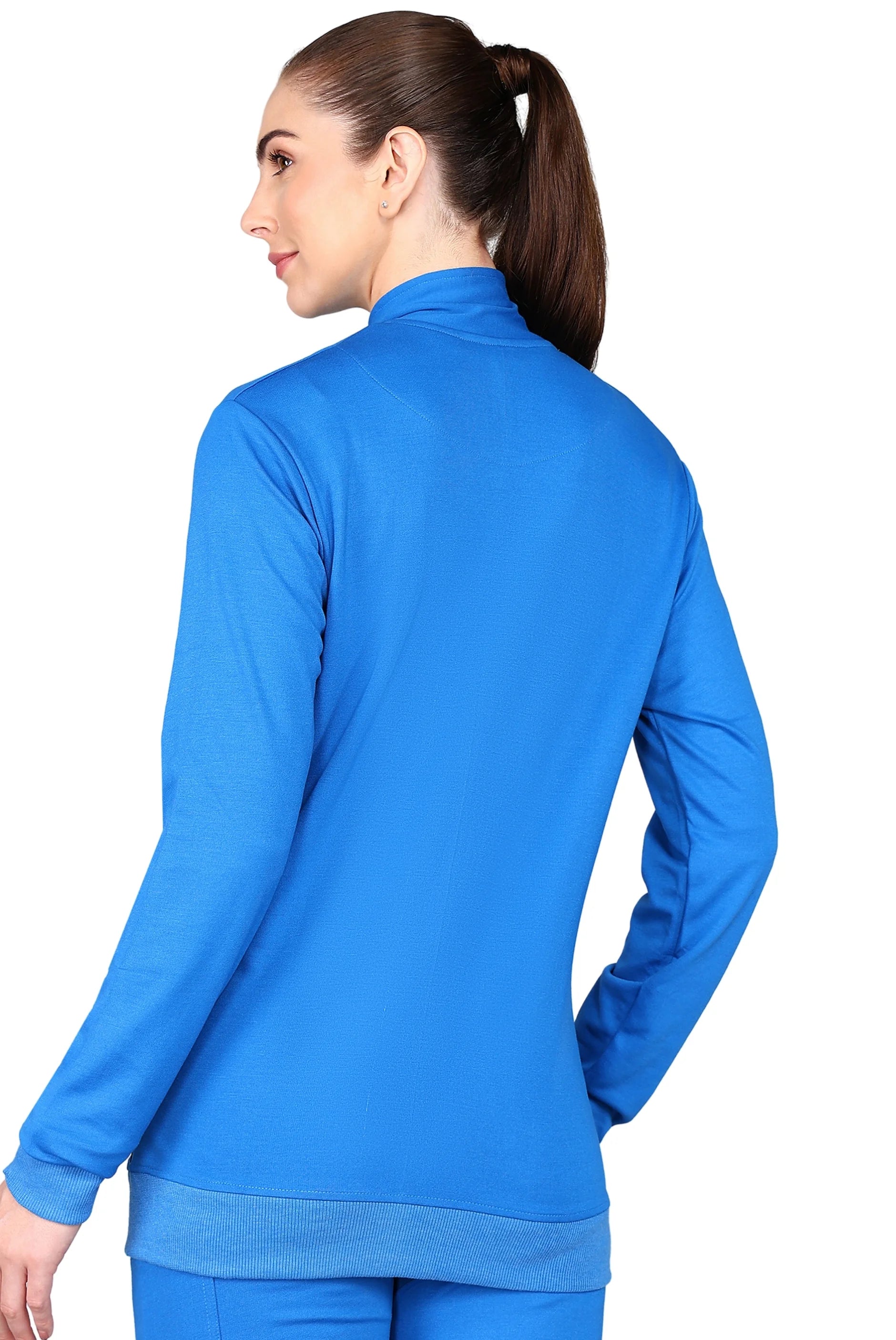 Super Soft Royal Blue Scrub Jacket for Women - Supermedic