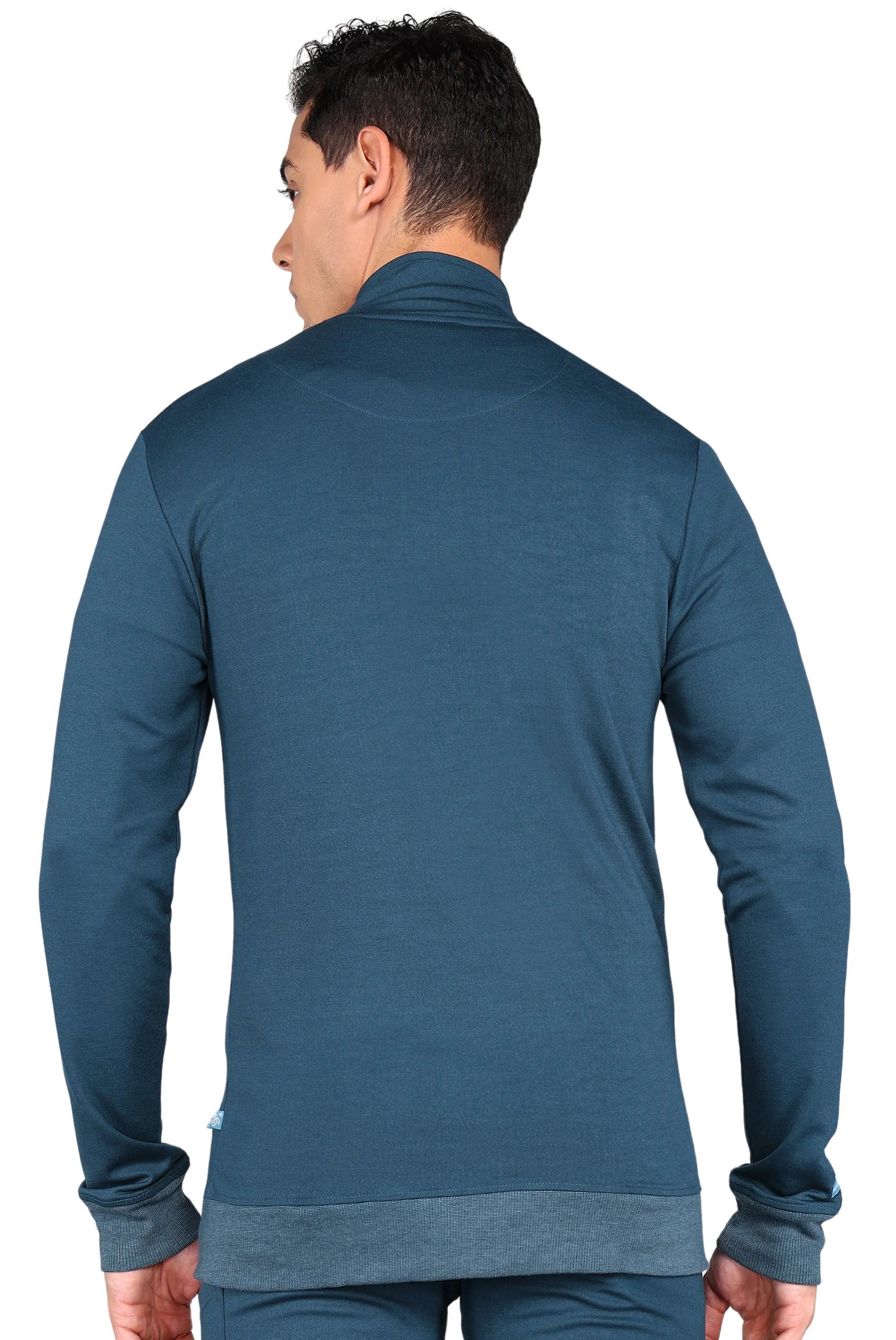 Super Soft Teal Navy Scrub Jacket For Men - Supermedic