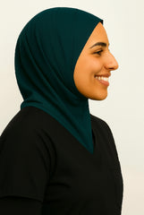 Teal Navy Scrub Hijab with Stethoscope Slit For Women