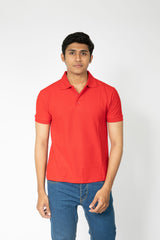 Red Polo T-Shirt for Men (Comfortable Fit)