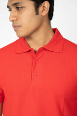 Red Polo T-Shirt for Men (Comfortable Fit)