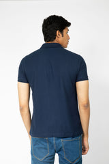 Dark Blue Polo T-Shirts for Men (Comfortable Fit)