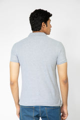 Grey Polo T-Shirt for Men (Comfortable Fit)