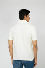 Cream white Polo T-Shirt for Men (Comfortable Fit)