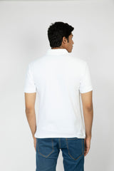 White Polo T-Shirt for Men (Comfortable Fit)